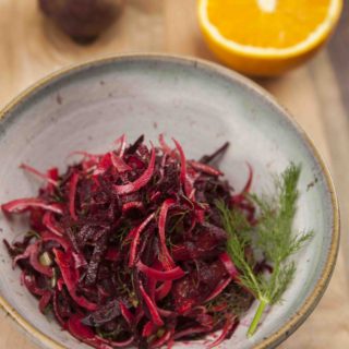 Raw Beet and Shaved Fennel Salad